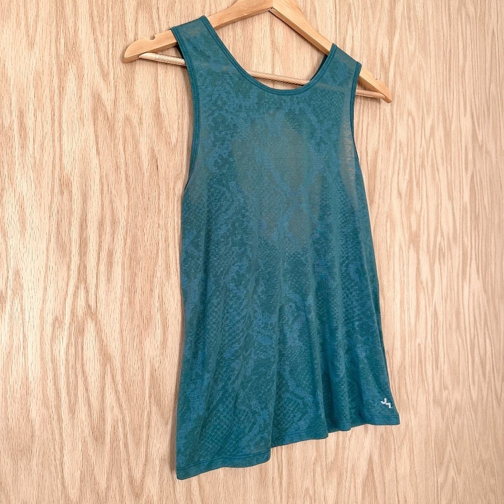 JoyLab Teal Open Back Twist Tank Top - Picture 4 of 7